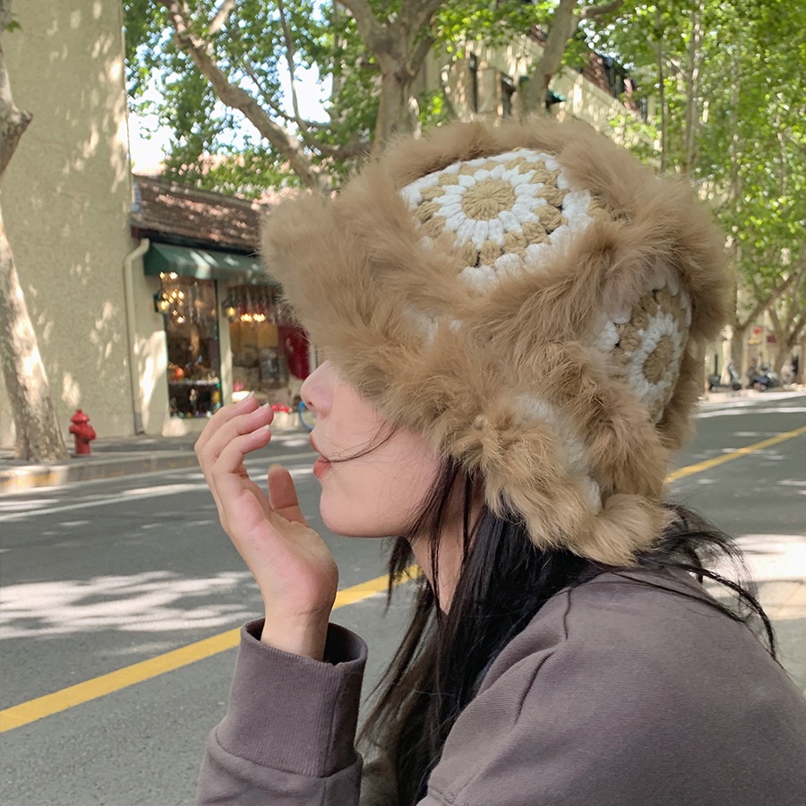 Topi Nelayan Bahan Wol Rajut Hangat Motif Harimau