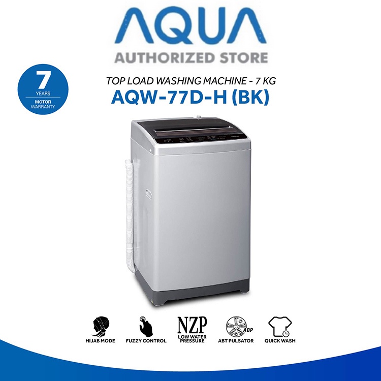 AQUA JAPAN Mesin Cuci Top Load 7 Kg AQW-77D-H