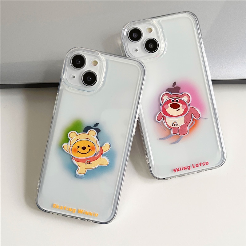 Casing Soft Case TPU Motif Kartun Beruang Kutub Untuk IPhone 13 14 13 12 11 Pro Max X XR 8 7 Plus