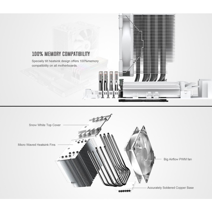 ID-COOLING SE-226-XT ARGB SNOW CPU Cooler (Intel/AMD)