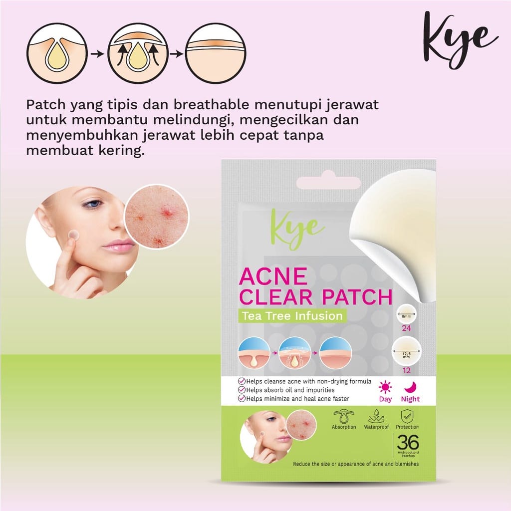 KYE ACNE CLEAR PATCH TEA TREE UNTUK WAJAH JERAWAT TREATMENT