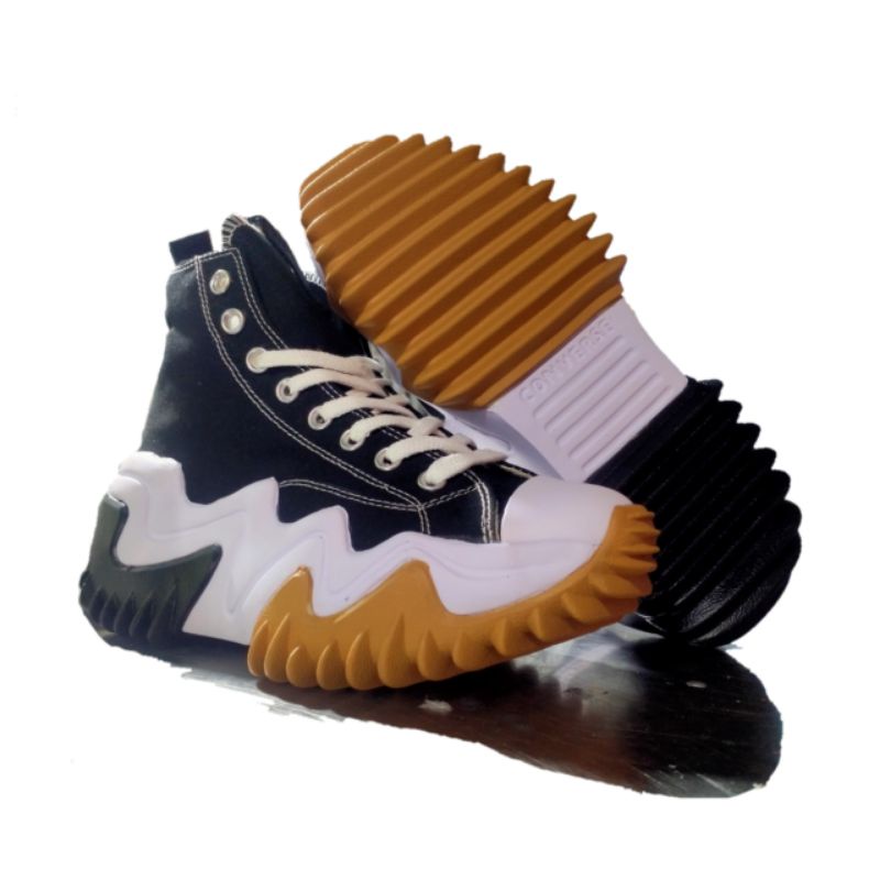 Sepatu Sneaker Wanita CONVERSE RUN STAR HIKE  MOTION JW ANDERSON wedges terbaru hak tinggi 5CM premium