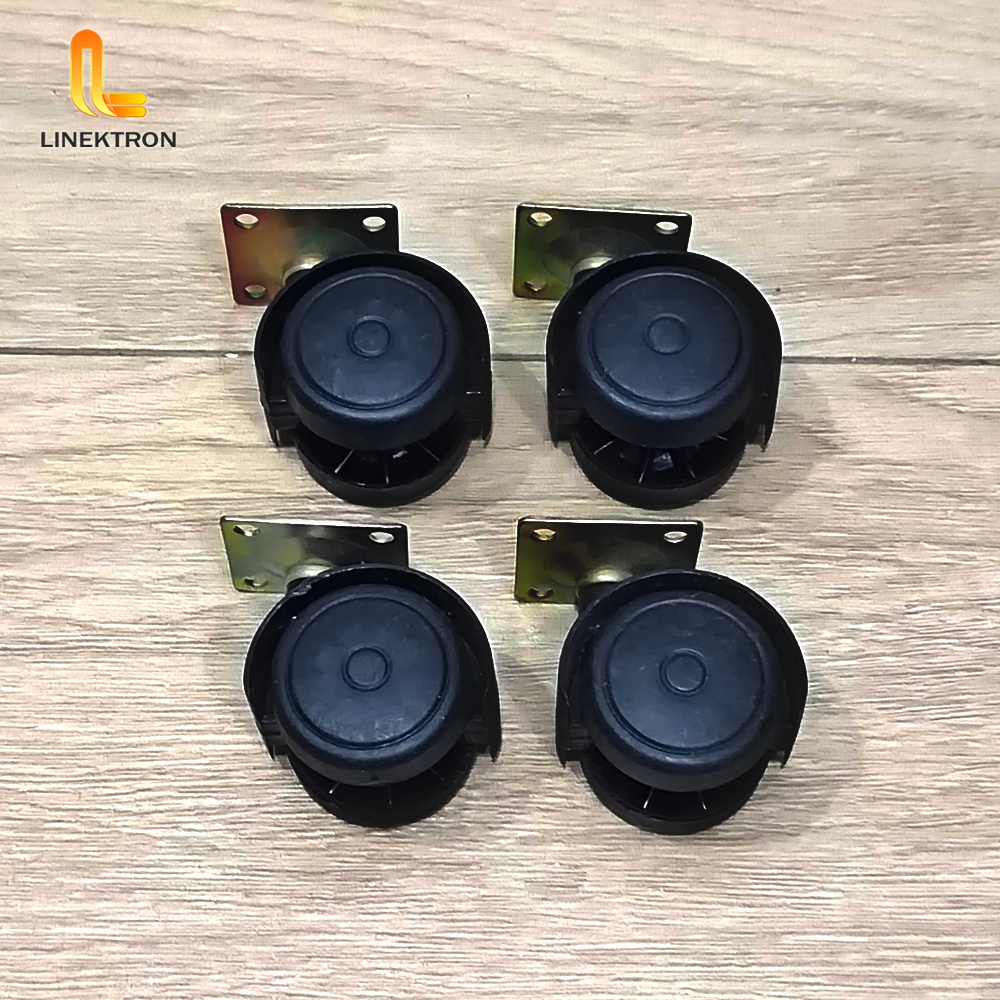 RODA PLASTIK CASTER / RODA PLASTIK RAK MEJA KURSI LEMARI PLAT 1.5 INCH