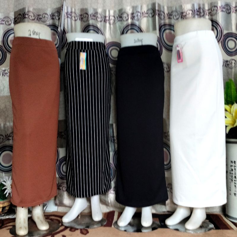 Rok Span Panjang Scuba / Rok Panjang Wanita / Rok Kantor / Fashion Wanita