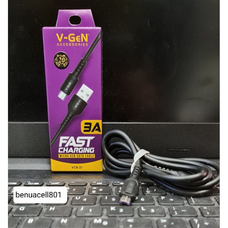 Kabel data V-Gen fast charging 3A VCB-21 Micro USB