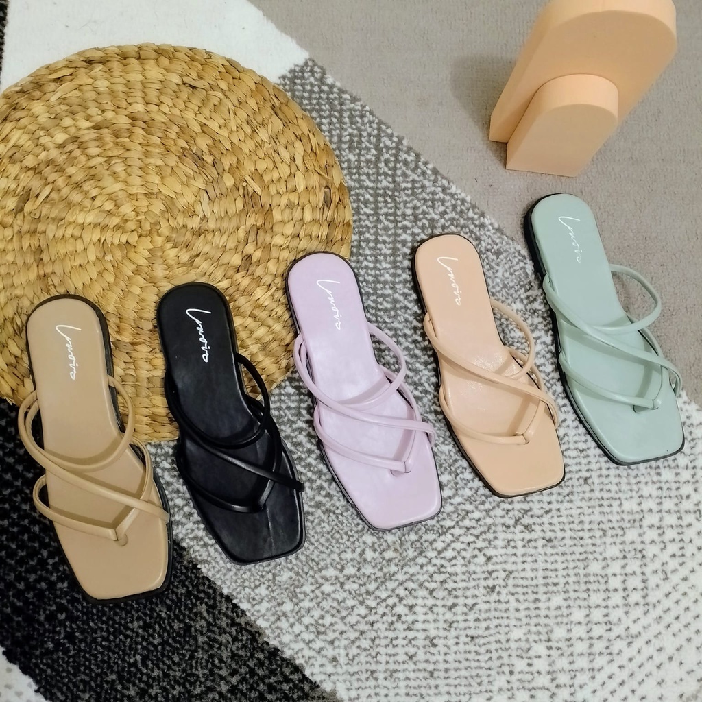 Sandal Tali Wanita Teplek Sandal Flat Wanita Terbaru NESANH - JOAN