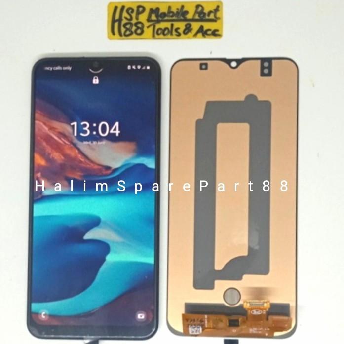 LCD TOUCHSCREEN SAMSUNG A50 /A50S OLED FINGERPRINT ON ORIGINAL - Hitam