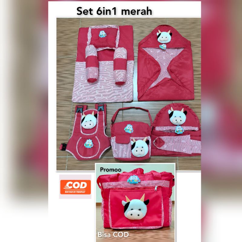 TERMURAH !!! SET PERLENGKAPAN BAYI (PAKET HEMAT 6 IN 1) BONUS 1 SET SARUNG TANGAN KAKI BAYI