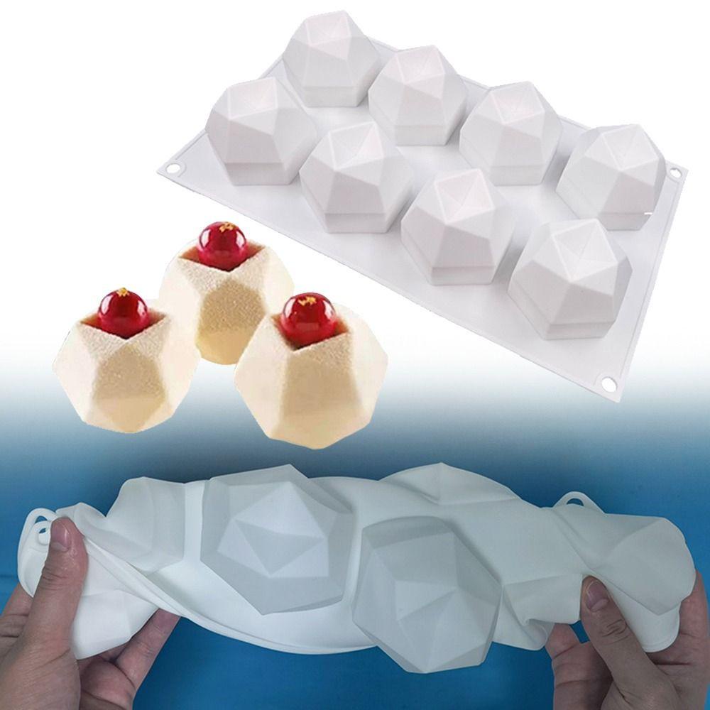 Solighter Polygonal Cube DIY Craft Perlengkapan Pernikahan Cream Roti Es Batu Cupcake 8rongga
