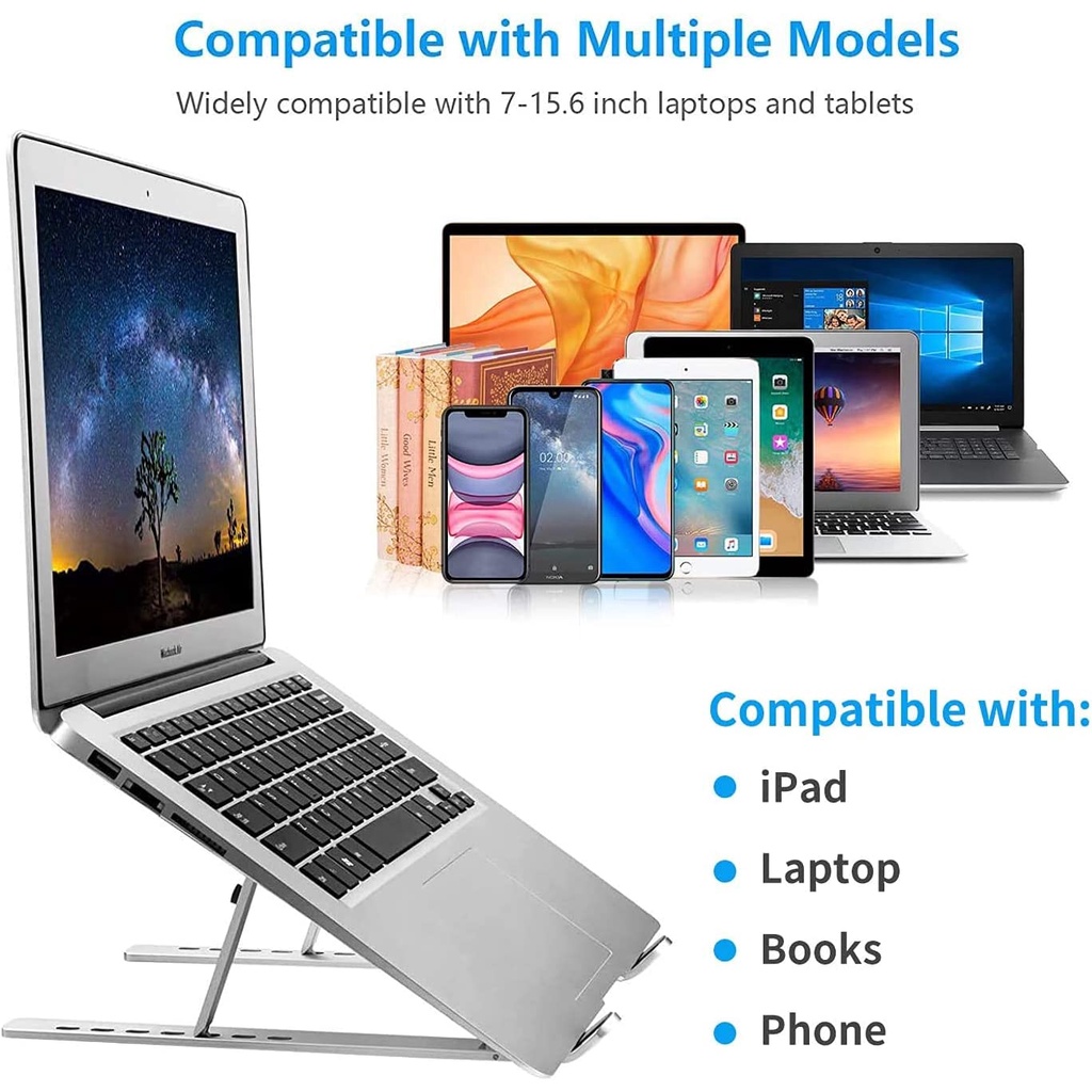 GoodCase - Laptop Stand Holder Meja Portable Aluminium Multifungsi Anti Slip Untuk Laptop/Notebook