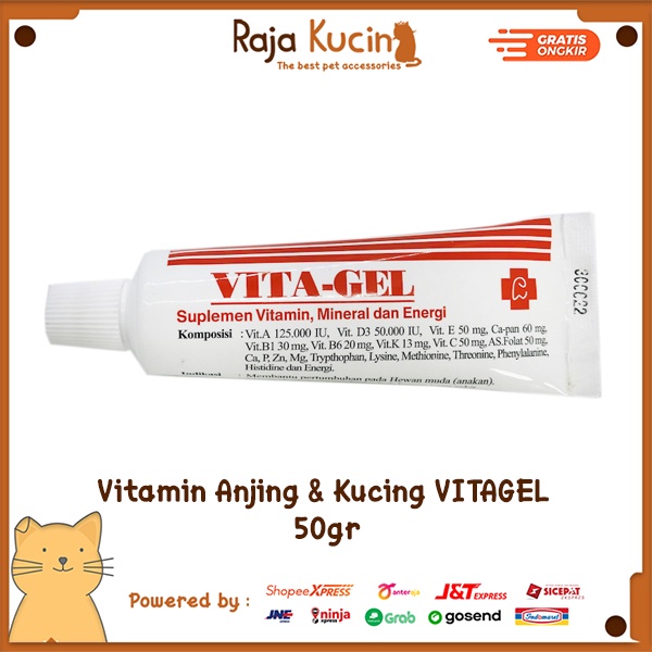 Vitamin anjing dan kucing VITAGEL 50gr