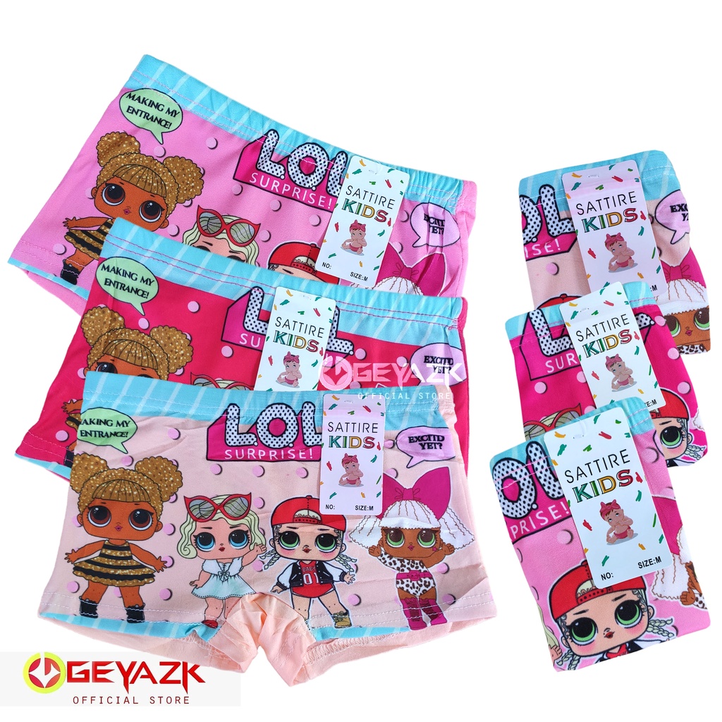 6 Pcs Boxer Anak Perempuan Celana Dalam Anak