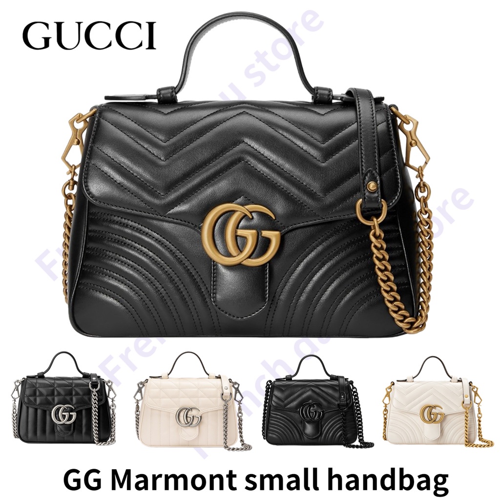 GUCCI classic shoulder bag crossbody bag GG Marmont series mini tote bag