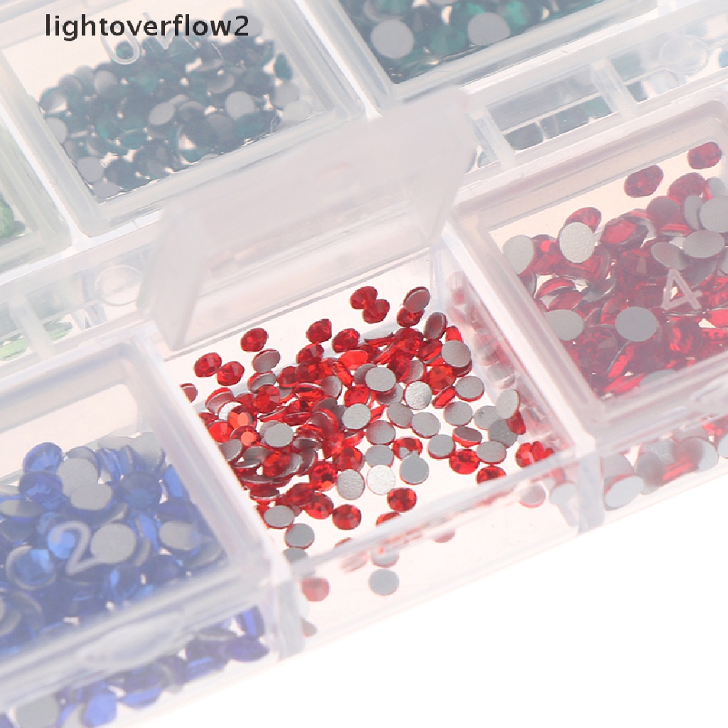 (lightoverflow2) Pinset Kristal / Berlian Imitasi 6 Ukuran Untuk Nail Art DIY (ID)