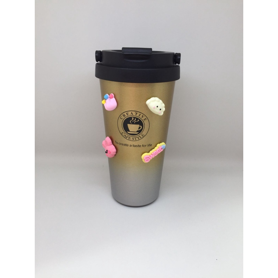 TRAVEL MUG TERMOS KOPI GELAS AIR MINUM Tahan panas Termos coffee kopi 500 ML lucu cute gemoy