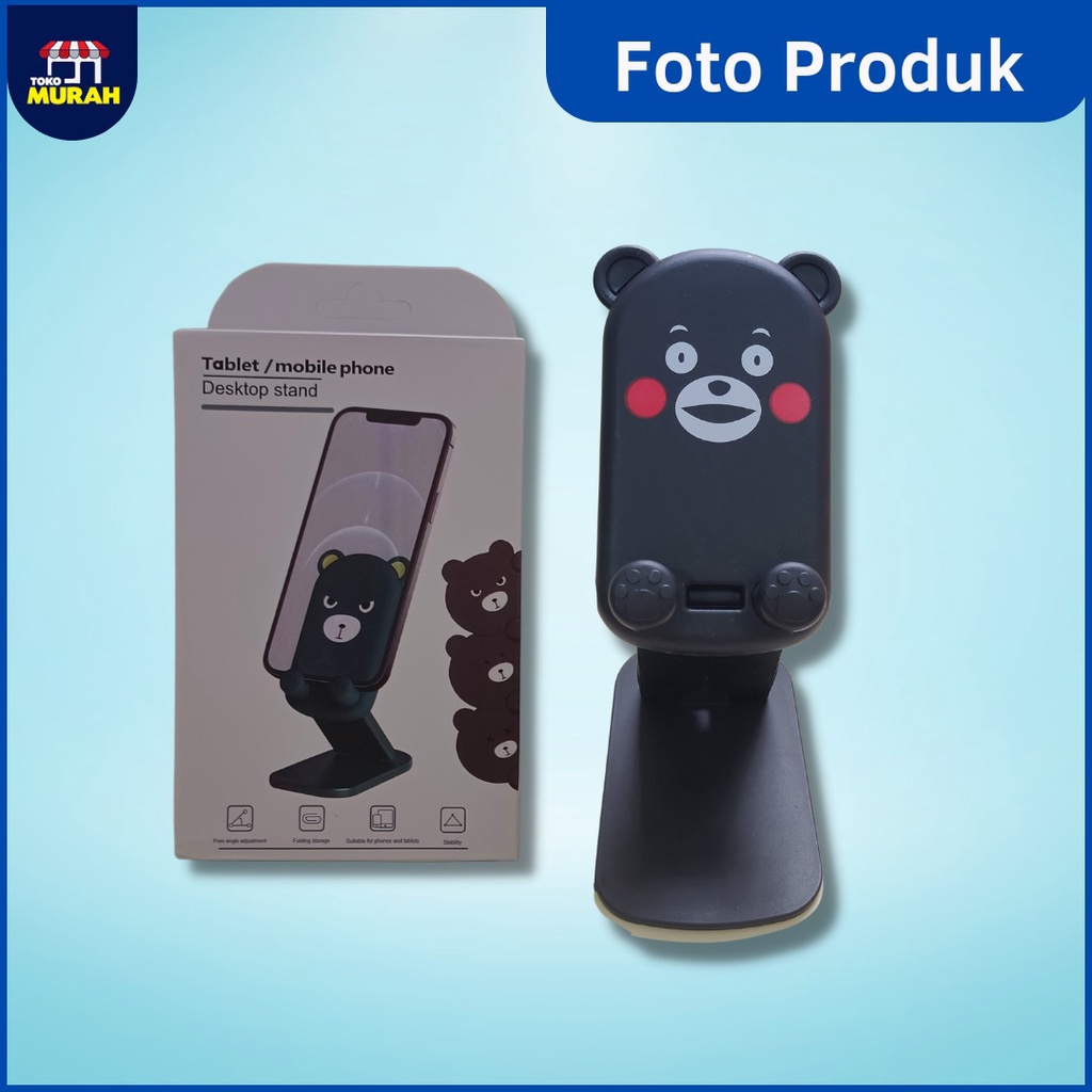 Holder Hp Lipat Motif Animal Stand Hp Lipat Portable Karakter Lucu Tablet Ipad Universal Stand Holder Handphone Stand Holder Phone Imut