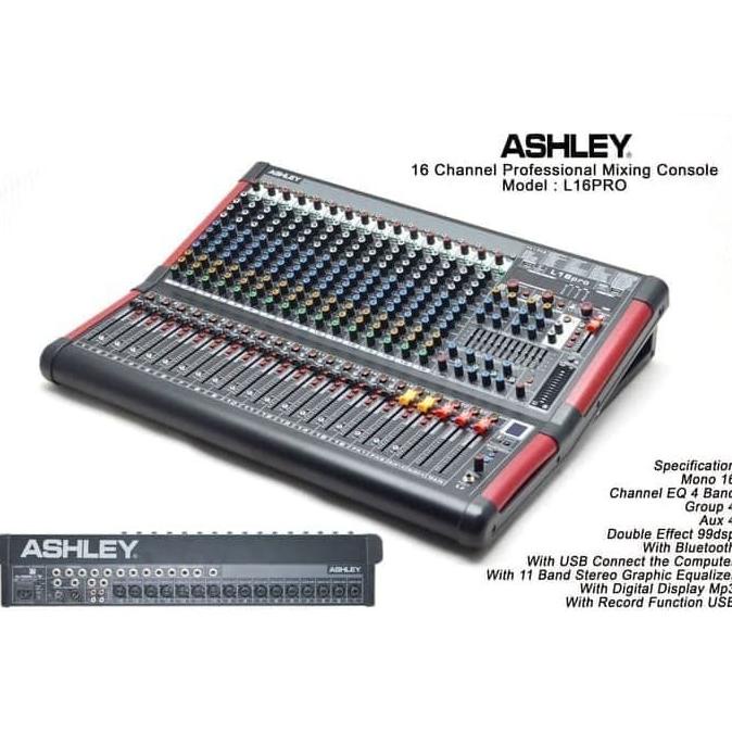 Mixer Console Ashley 16 Channel Mixing L16Pro Original Garansi