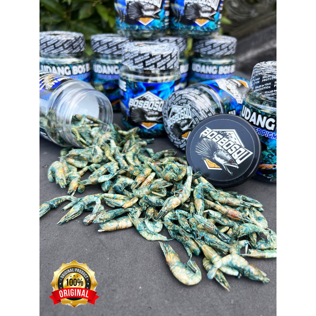 UDANG KERING BLUE (BIRU) @BOS BOS QU GRADE A+ FREE STIKER (30 GRAM)