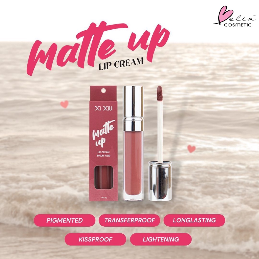 ❤ BELIA ❤ XI XIU Matte Up Lip Cream 5g | Pigmented | Lip Cream Matte with Vitamin E and Jajoba Oil | Lip Cream Longlasting | BPOM