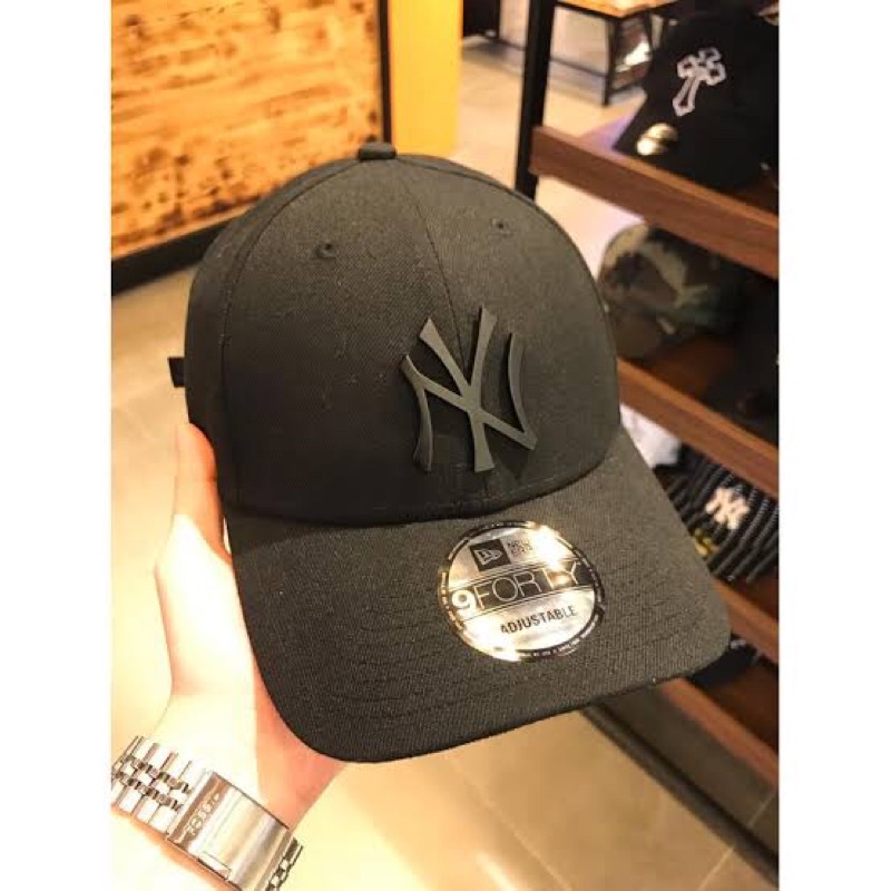 Topi new era 9forty original yankees NY metal black