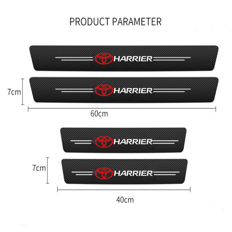 Stiker Pelindung Pintu Mobil Anti Gores Bahan Kulit Serat Karbon Untuk Toyota Harrier XU60 2013-2019 XU80 2020 2021 2022 GR