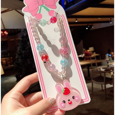 SET KALUNG GELANG ANAK LUCU MUTIARA LIONTIN  KARAKTER PRINCESS SKU A49