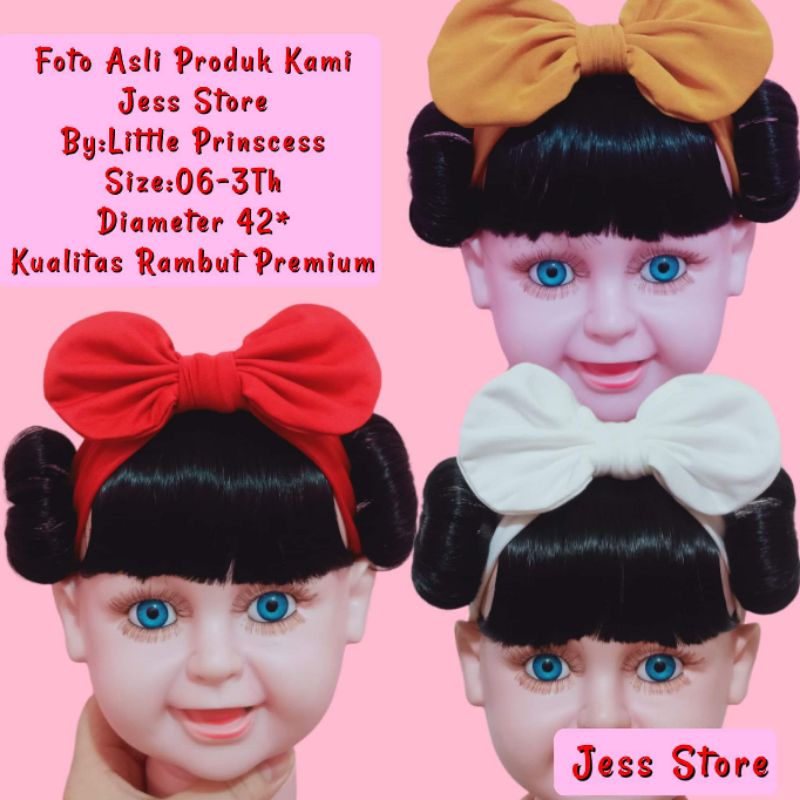 Bandana Wig Korea Poni Pita Cepol Kanan-Kiri / Bandana Rambut premium 03-3Th