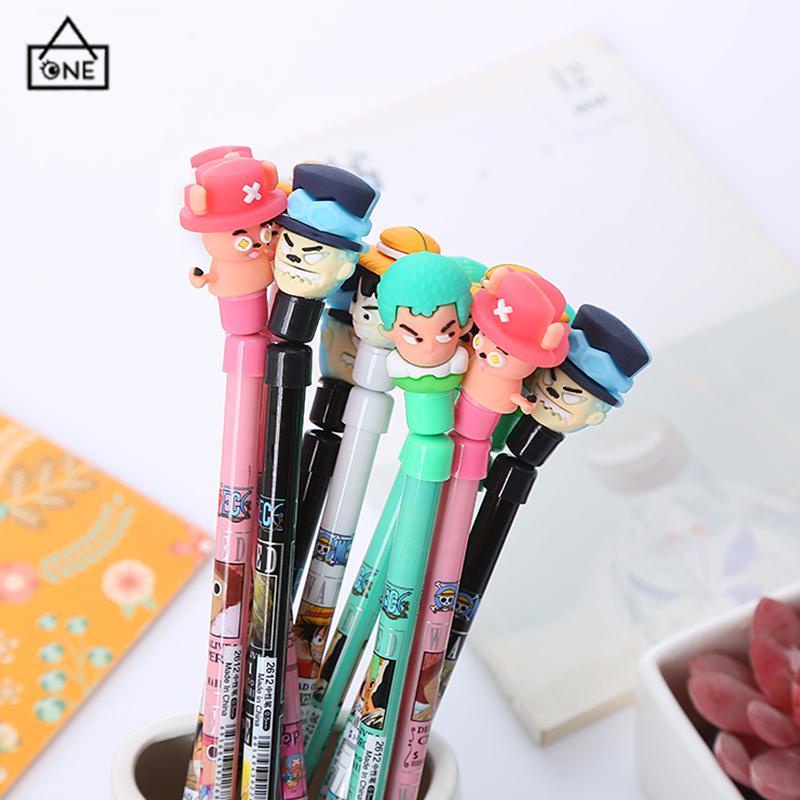 COD❤️Spinning Pen Pulpen Putar Karakter Anti Stress Pena Mainan Anak Spinner Balance One Piece-A.one