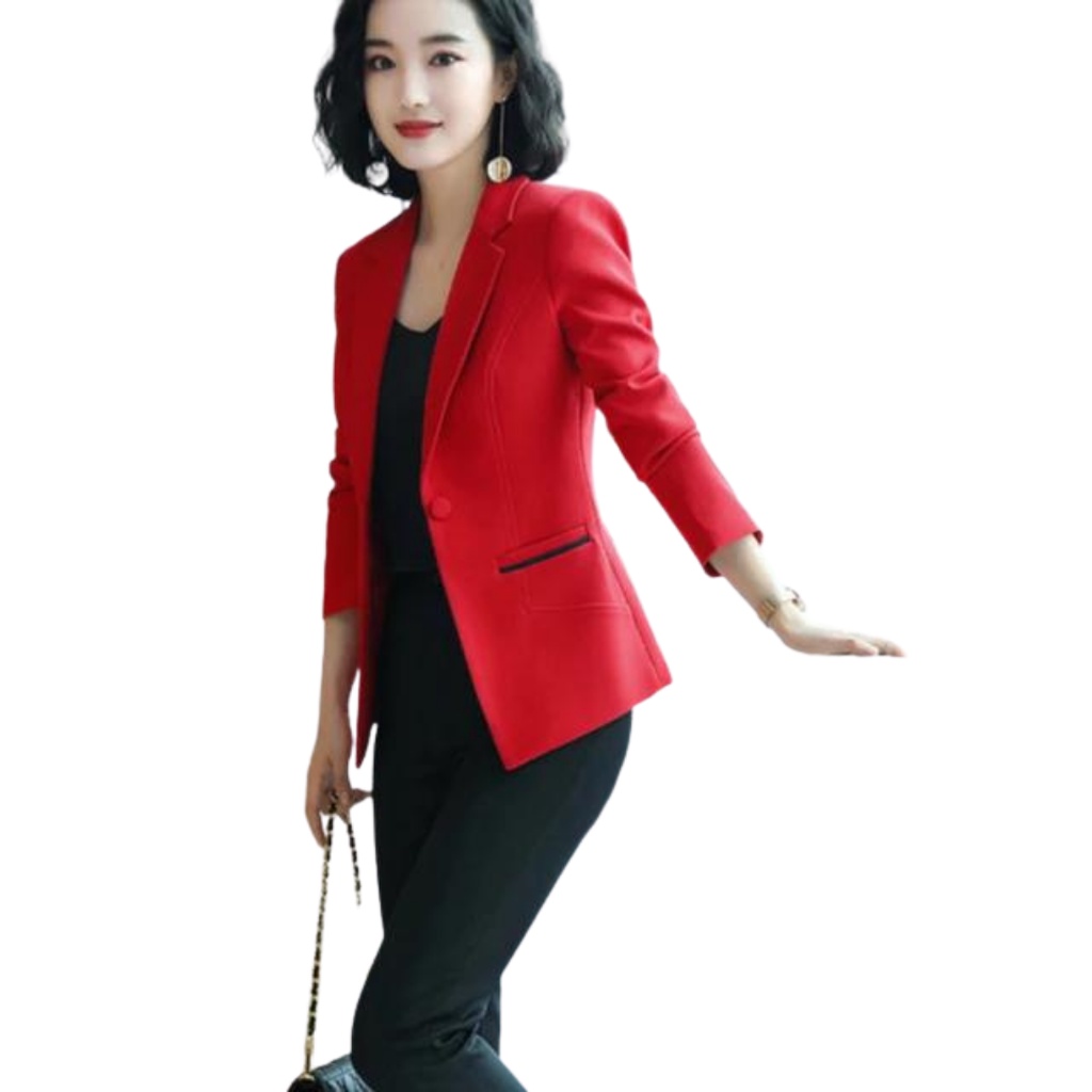 Jas blazer Wanita Semi Formal Jas kerja Wanita Casual