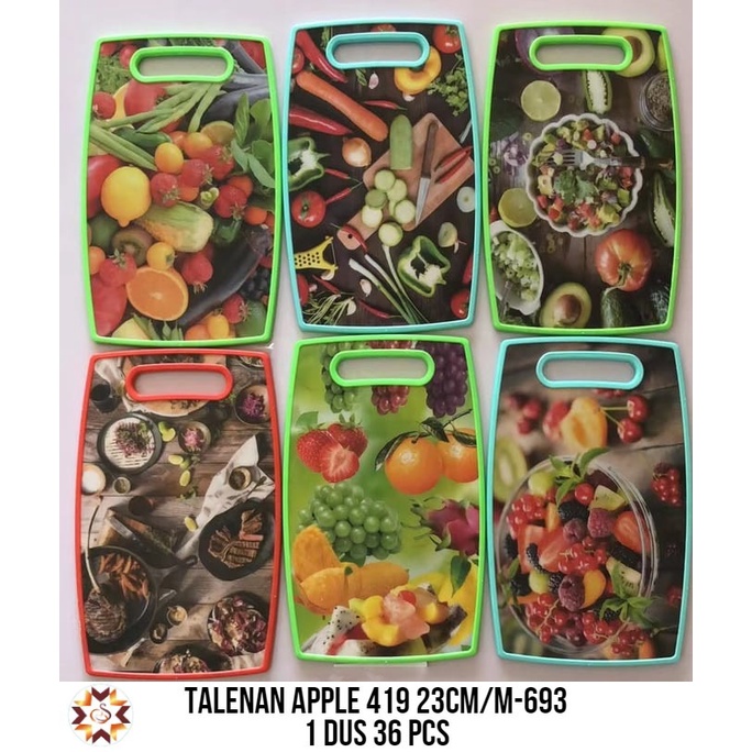 Talenan Plastik Fiber Tebal Motif Buah 20 CM / Plastic Cutting Board Fruits