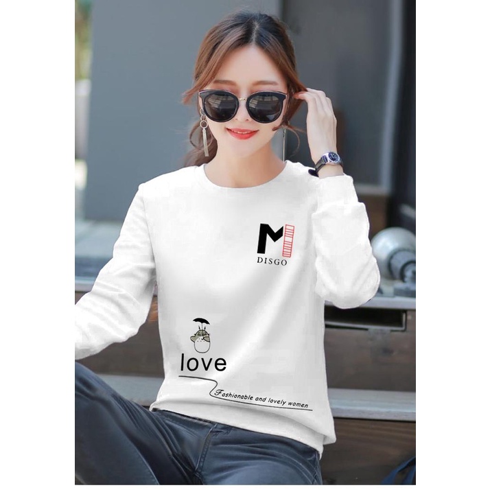 ATASAN DISGO/ATASAN WANITA KOREAN STYLE/KAOS ATASAN WANITA LENGAN PANJANG/BAJU ATASAN WANITA LENGAN PANJANG/TERMURAH/TERBARU(GOOD QUALITY)