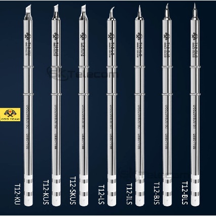 Mata Solder Oss Team T12 Lurus /Bengkok /Pisau Original