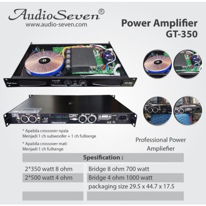 Power Amplifier Audio Seven Gt 350 Original -