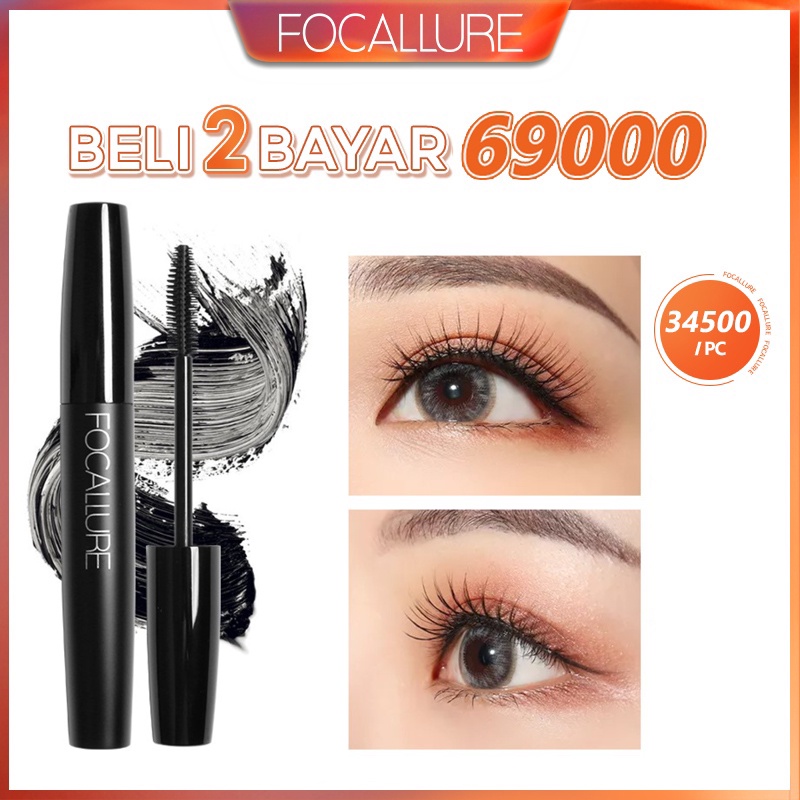 FOCALLURE Volumezing Mascara Waterproof Kosmetik Mata Black Maskara keep all day