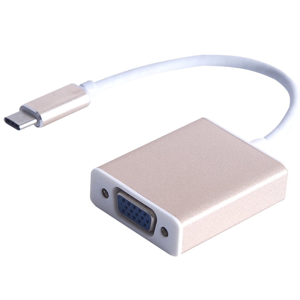 TCV | CONVERTER TYPE-C MALE TO VGA FEMALE CENTROO (BLACK / SILVER / WHITE)