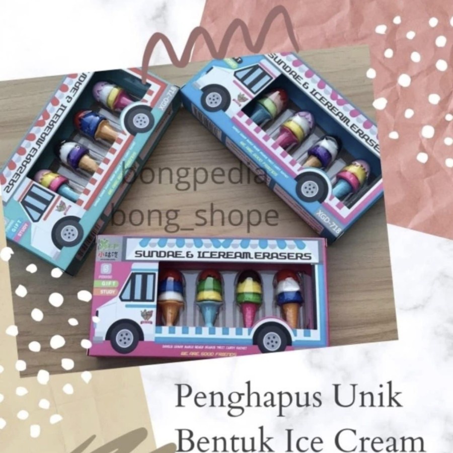 

JC PENGHAPUS PENSIL ICE CREAM 809 UNIK Bentuk ICE Cream