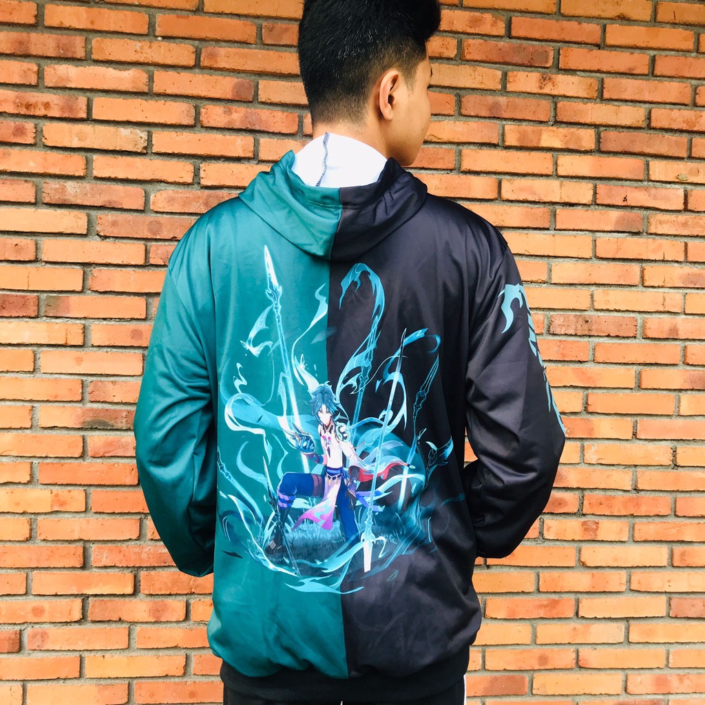Jacket Two Tone Xiao Genshin Impact Fullprint Premium Unisex