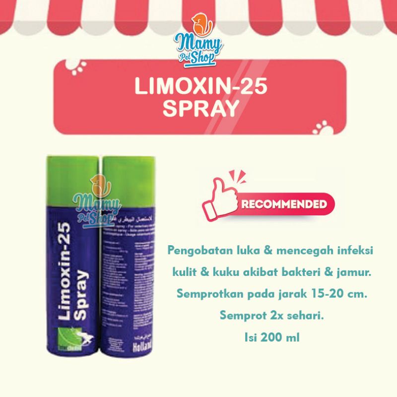 LIMOXIN SPRAY ANTISEPTIK OBAT LUKA MENCEGAH INFEKSI KULIT HEWAN