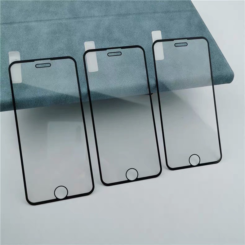 Screen Protector Tempered Glass for iPhone 14 / 13 / 12 / 11 / X / XR / XS MAX 13Mini 12Mini 6S 7 8 Plus - With black and white border