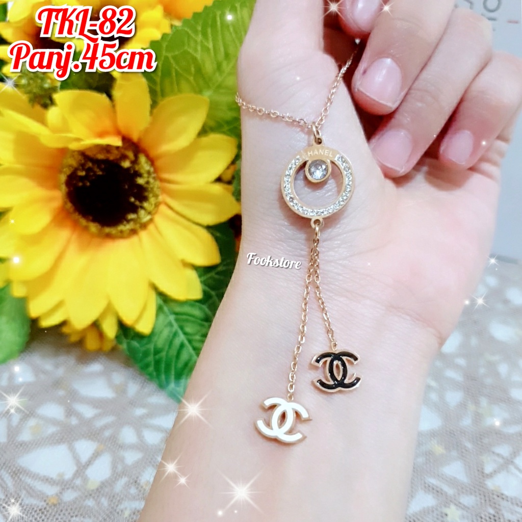 TITANIUM KALUNG DEWASA ANTI KARAT MODEL FASHION KOREA