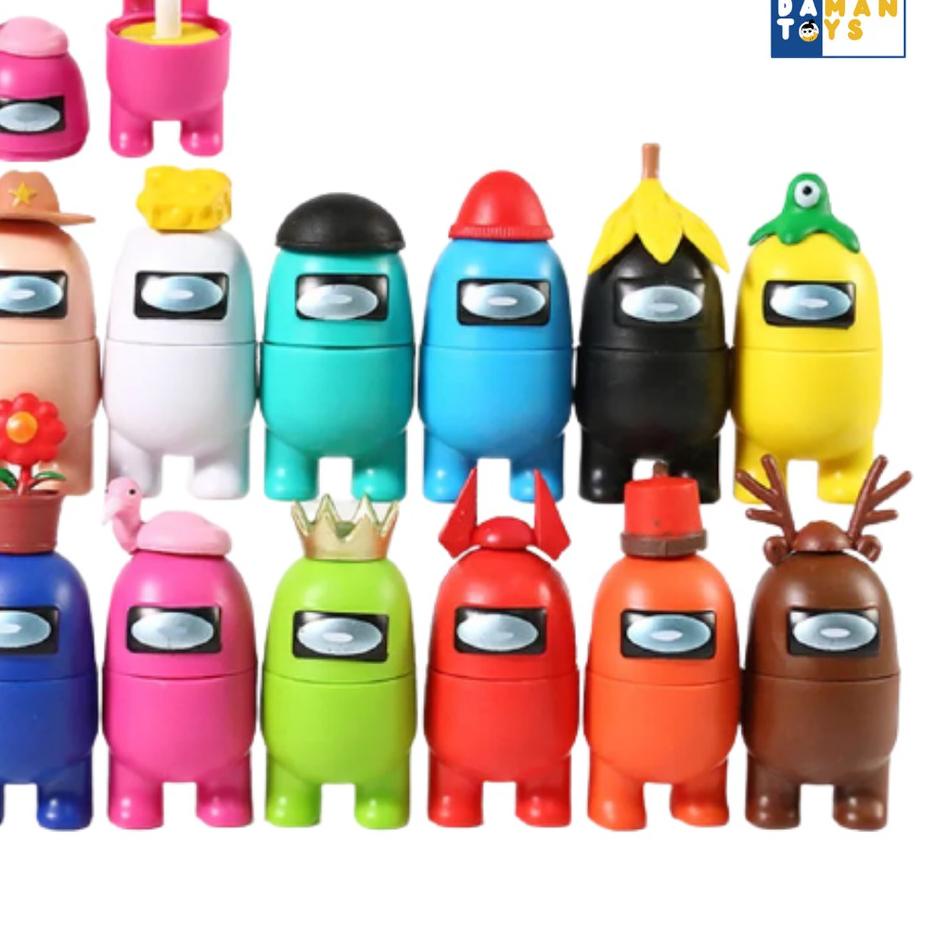 [KODE PRODUK SGIAP6048] Mainan Among Us Figure Miniatur Among Us Topper Hiasan Kue Ulang Tahun