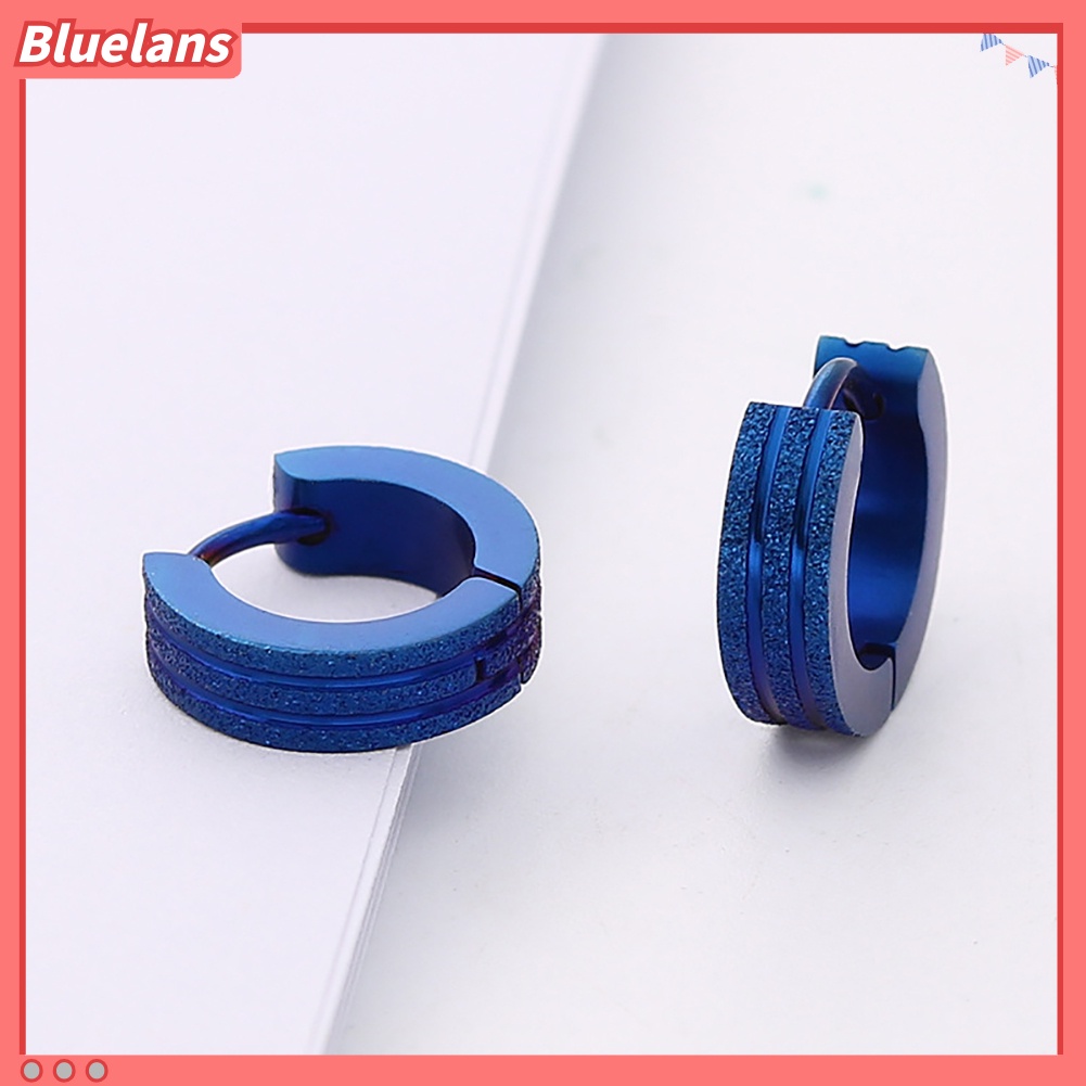 Bluelans Anting Bulat Bahan Stainless Steel Untuk Unisex