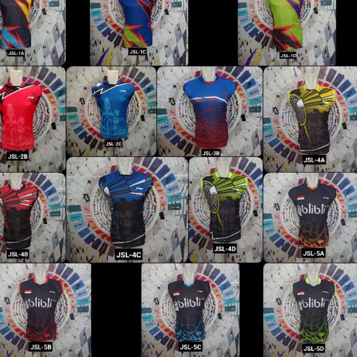 ➞oi Terlaris➞ Singlet lining badminton jersey kaos bulutangkis singlet lekbong badminton sleeve less