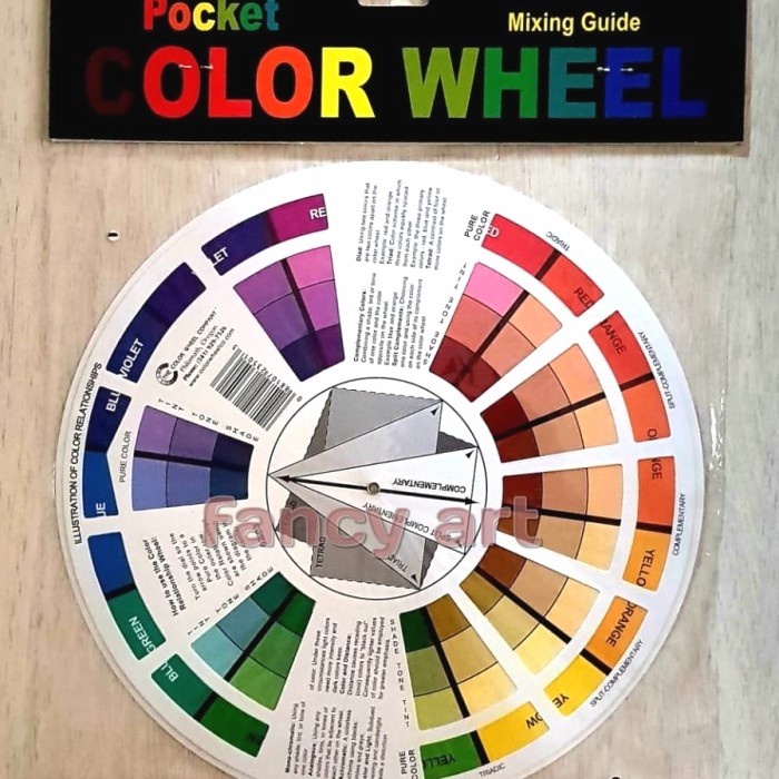 

Terlaris Cakra Warna Pocket Color Wheel Circle For Mixing Guide Hot Sale