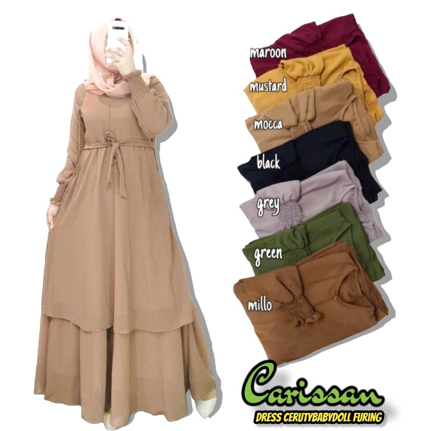 Gamis Malaysia Wanita Jumbo Dress Muslim Model Terbaru