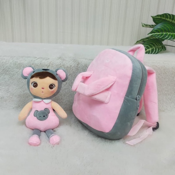 TasRansel Anak Boneka Cewek Me Too/Backpack Anak Paud/Boneka Bisa Dilepas