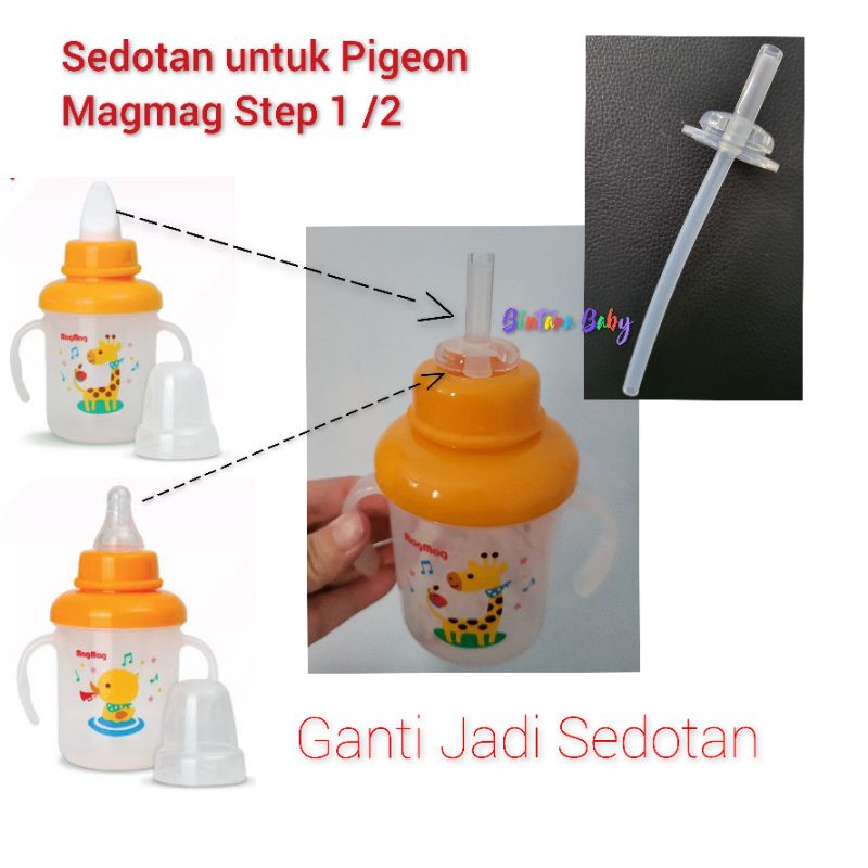 Sedotan untuk Pigeon Magmag Step 1 Step 2 Jadi Step 3 ( straw) / Sedotan training cup magmag