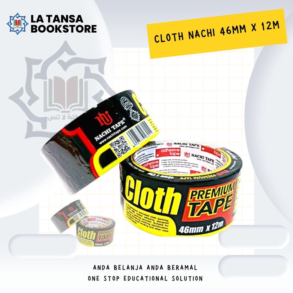 

LAKBAN HITAM NACHI 2" CLOTH PREMIUM BESAR