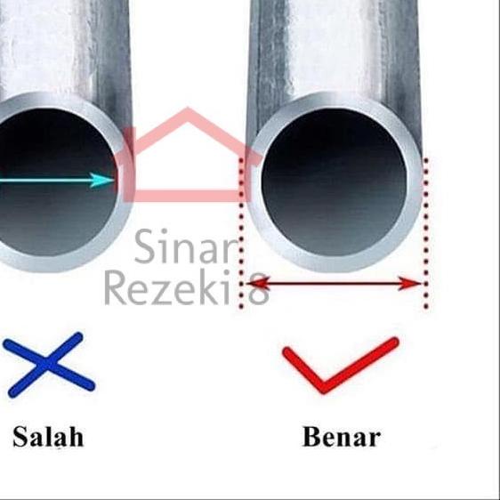 Bracket 1" inch Cabang 2 L Lubang Stainless Sambungan Pipa Bulat Join