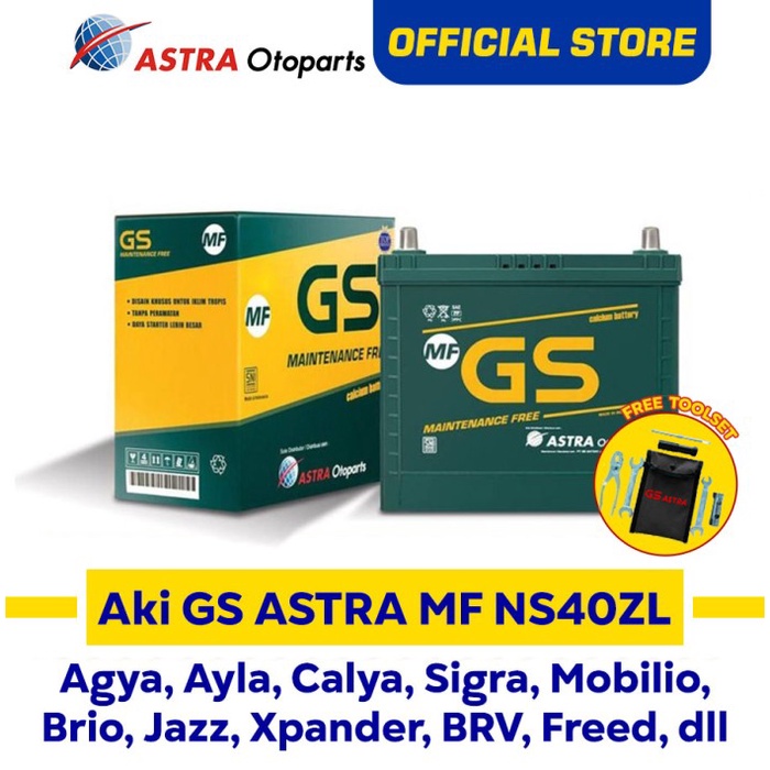{BEKAS} GS ASTRA MF NS40ZL Aki Mobil Calya SigraSirionAyla dan sejenisnya Limited